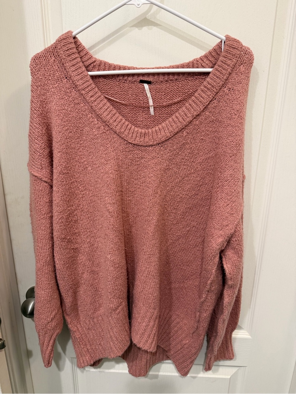 Free People Dusty Rose V-Neck Sweater